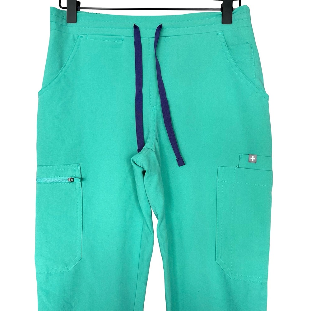 Figs Yola High-Rise Slim Stretch Lagoon Anti-Wrinkle Scrub Trouser Pant Size XXS - Picture 5 of 11